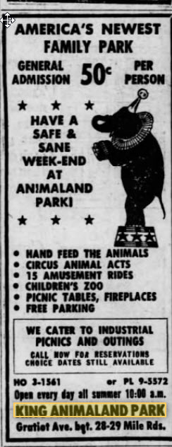Kings Animaland Park - Jul 22 1966 Ad (newer photo)